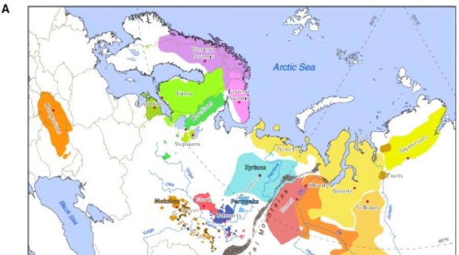 Uralisk familj av språk.  Ural Historical Encyclopedia - Ural språkfamilj Människor i Uralspråksfamiljen 6 bokstäver